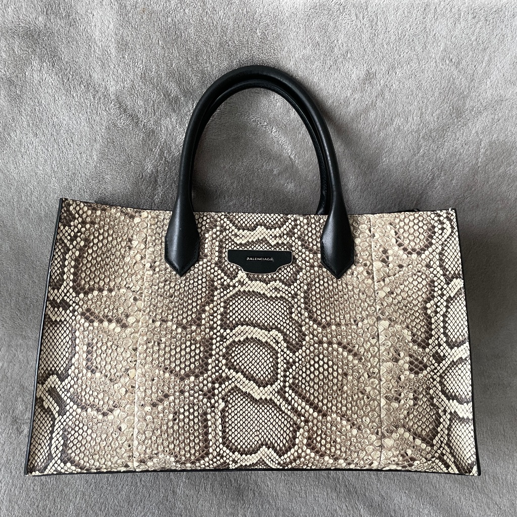 Balenciaga Python Padlock Tote